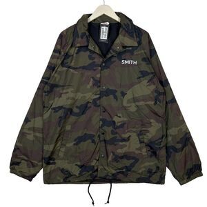 New Smith Men US: S, M, L Coach's Jacket Windbreaker Snap Front Olive Camo